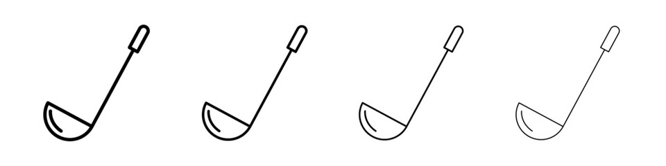 Ladle icon Outline sign symbol set