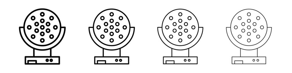 laser lamp icon Outline sign symbol set