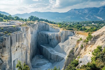 Obraz premium Limestone extraction site