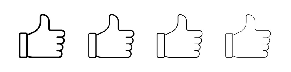 Like icon Outline sign symbol set