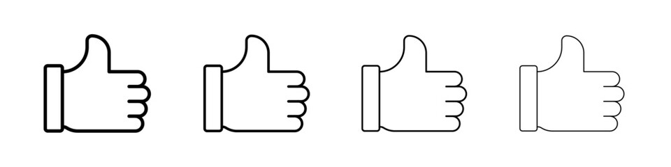 Like icon Outline sign symbol set