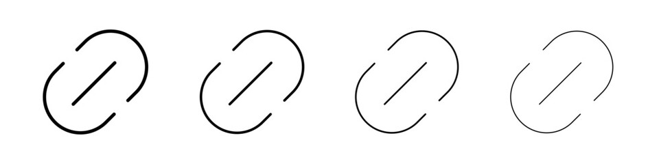 Link icon Outline sign symbol set