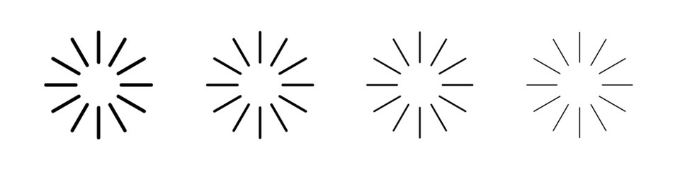 Loading icon Outline sign symbol set
