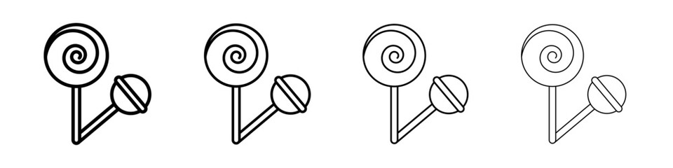 Lollypop icon Outline sign symbol set