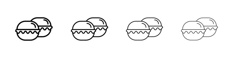 macarons icon Outline sign symbol set