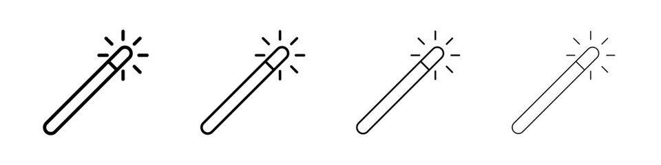 magic wand icon Outline sign symbol set