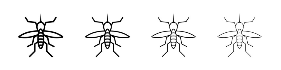 Fototapeta premium malaria icon Outline sign symbol set