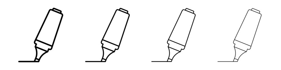 Marker icon Outline sign symbol set