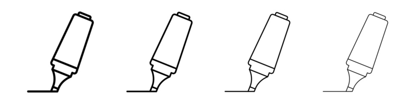 Marker icon Outline sign symbol set