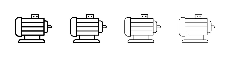 Motor icon Outline sign symbol set