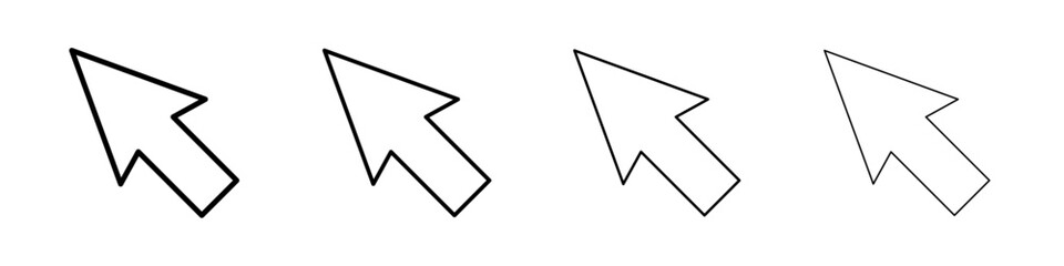 Mouse icon Outline sign symbol set