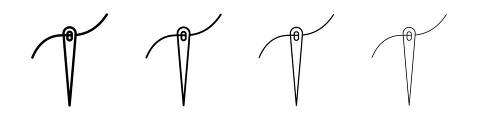 Needle icon Outline sign symbol set