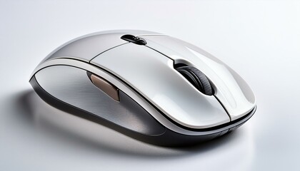 white computer mouse on a plain background showcasing its sleek design and modern features for daily use isolated on white white background