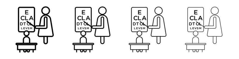 Fototapeta premium oculist icon Outline sign symbol set