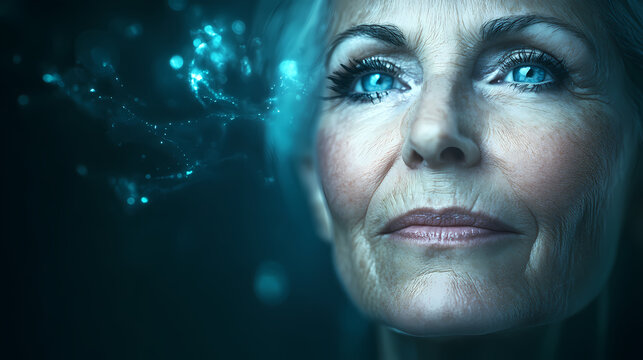 Aging process dynamics influence comprehensive skincare for older women,ging discussions with biological facial strategies and aging prevention. Biological Influence. Illustration