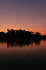 sunset over the river