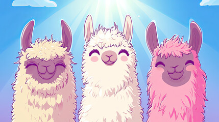 kawaii llamas alpacas