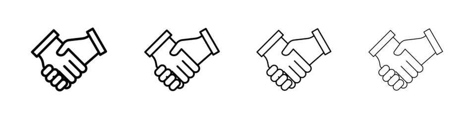 Partner icon Outline sign symbol set