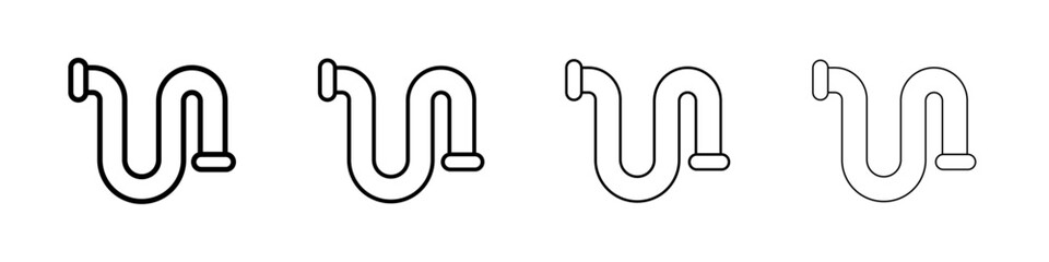pipe icon Outline sign symbol set