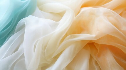 Soft and Colorful Fabric Textures in Shades of Blue and Orange