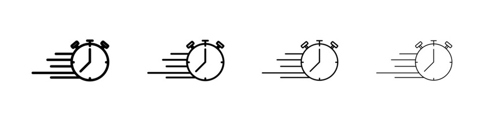 quick response icon Outline sign symbol set