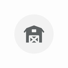 barn building icon sign vector