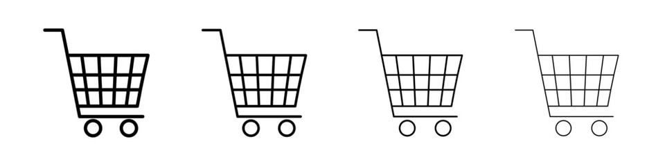 Shopping icon Outline sign symbol set