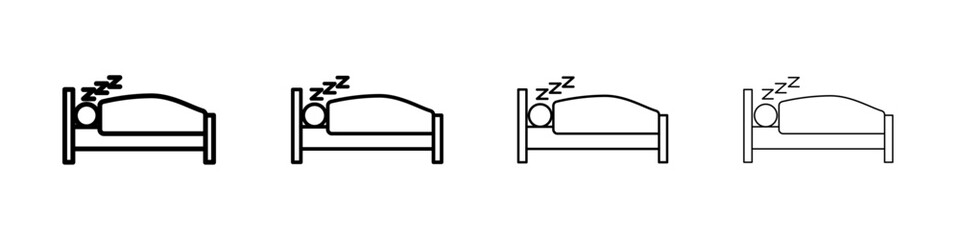 Sleep Icon Outline sign symbol set