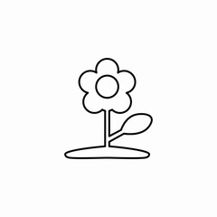 ground flower icon sign vector