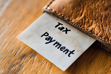 Close-up shot of a brown leather wallet with a small piece of paper inside, displaying handwritten or printed text, showcasing texture and detail of the leather and paper