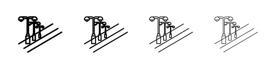 Street lighting icon Flat illustration sign