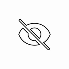 restricted view icon sign vector