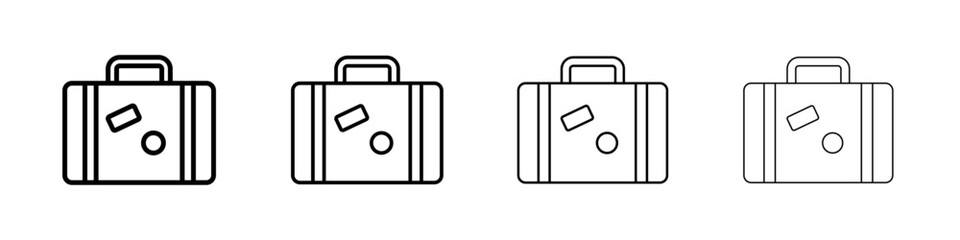Suitcase icon Flat illustration sign