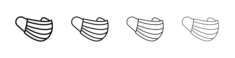 Surgical mask icon Flat illustration sign