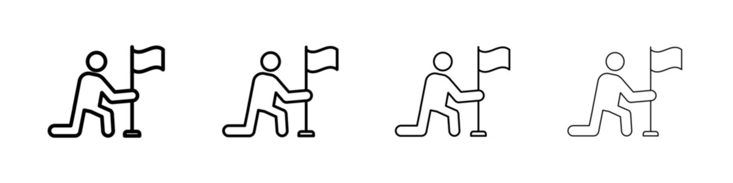 Surrender, capitulate, give up icon Flat illustration sign