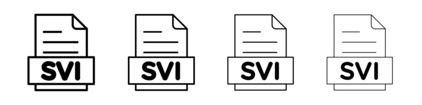 SVI File Document Icon Flat illustration sign