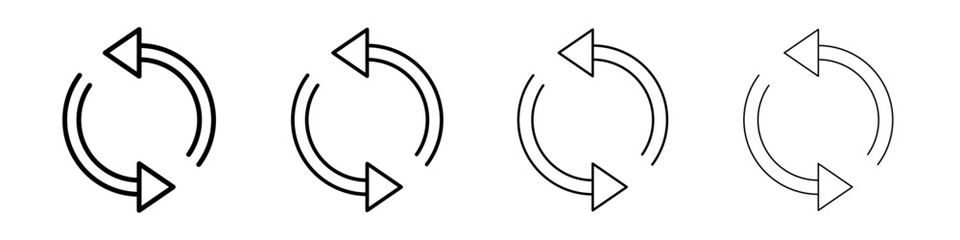 Synchronization icon Flat illustration sign