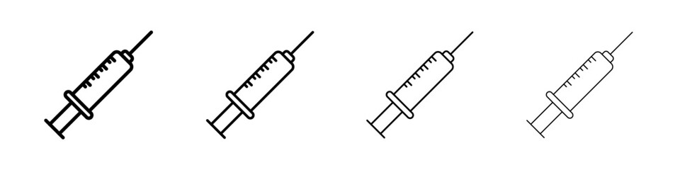 Fototapeta premium Syringe icon Flat illustration sign