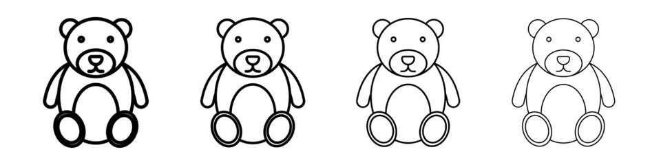 Teddy bear icon Flat illustration sign