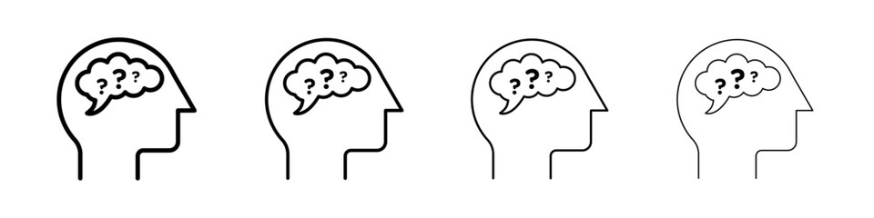 Thinking icon Flat illustration sign