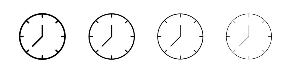 Time icon Flat illustration sign