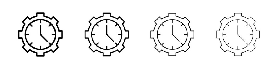 Time management icon Flat illustration sign