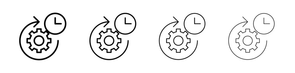 Obraz premium Time management icon Flat illustration sign