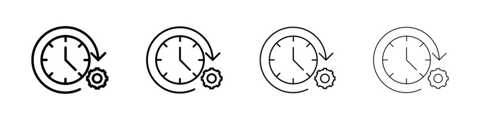 Time management icon Flat illustration sign