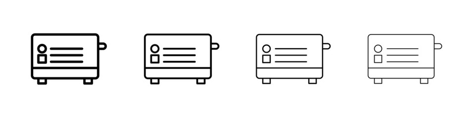 toaster icon Flat illustration sign