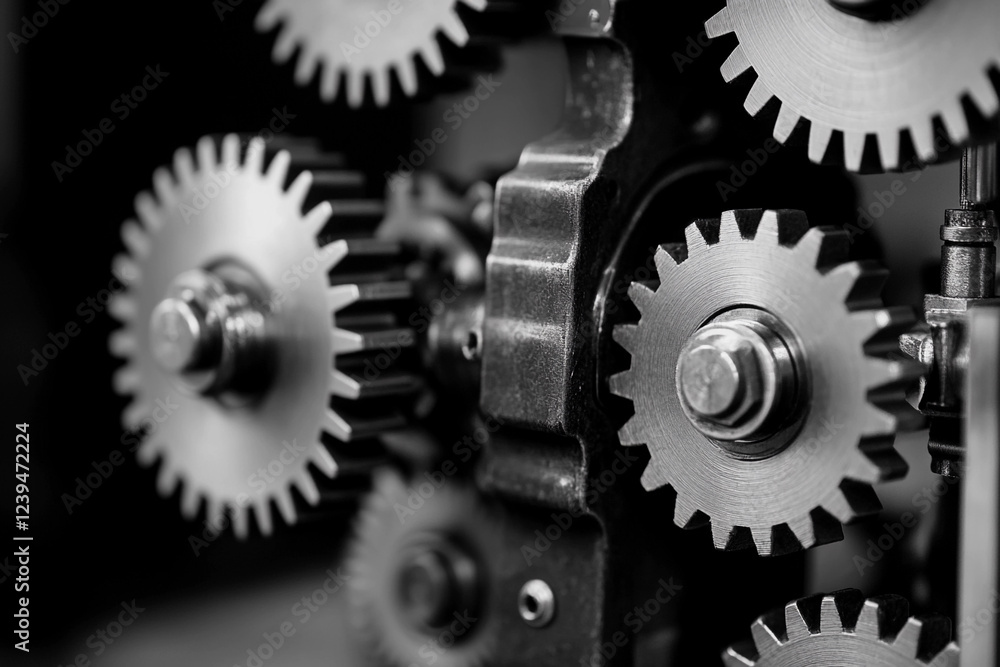 Aufkleber intricate gears showcase mechanical precision in machinery