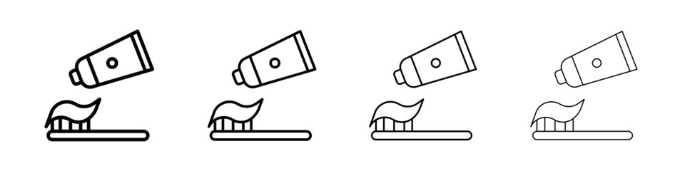 tooth brush icon Flat illustration sign