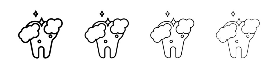 tooth cleaning icon Flat illustration sign