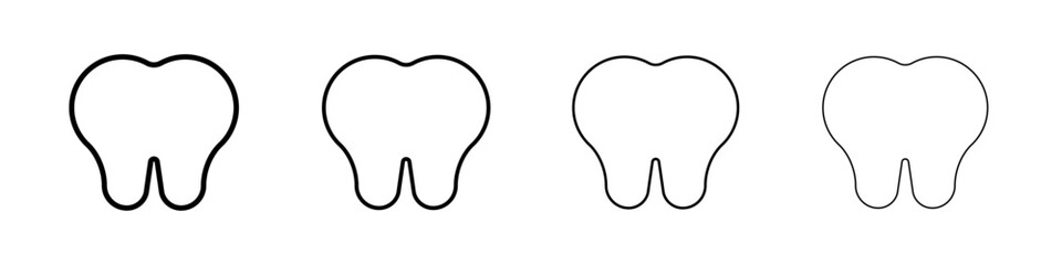 Obraz premium Tooth icon Flat illustration sign