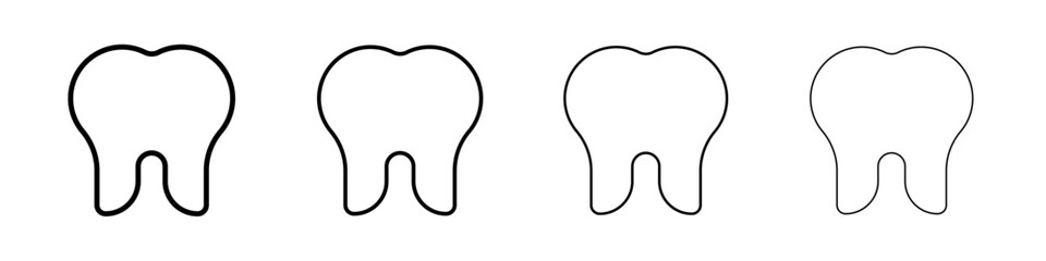 Tooth icon Flat illustration sign